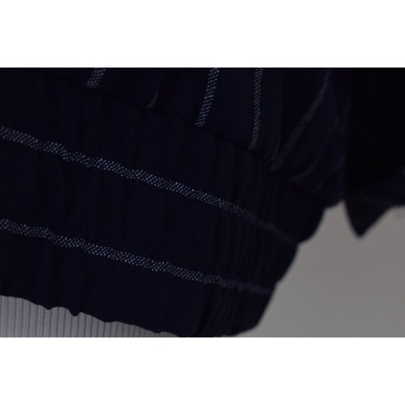 Vintage 90s Lightweight Pinstripe Navy Jacket size L - Picture 8 of 10